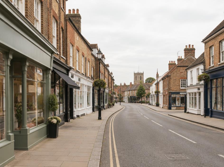 Hertfordshire market town high street